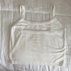 SHEIN Cream Spaghetti Strap Cropped Cami
